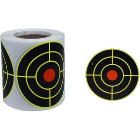 100 Pcs 3 Inch Round Shooting Targets Self Adhesive Splatter Targets Stickers Paper Reactive Targets for Shooting Practice Yellow