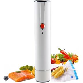 Food Vacuum Sealer, Rechargeable Wireless Handheld Vacuum Sealer, Compact Vacuum Sealer for Food Preservation with 10 Reusable Sealing Bags