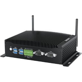 Fanless Mini PC, Industrial Mini PC Core i7 10810U, 64GB RAM 512GB SSD, Dual Gigabit Ethernet, 2 RS232 COM, 2HD DP Triple Display, 6 USB, Dual Band WiFi, BT, Mini PC Win 11 Pro