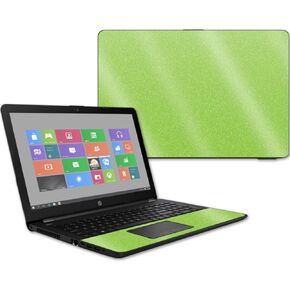 MightySkins Glossy Glitter Skin for HP 15t Laptop 15.6" (2017) - Lime Green | Protective, Durable High-Gloss Glitter Finish | Easy to Apply, Remove, and Change Styles | Made in The USA