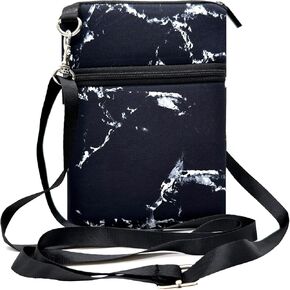 Wanty Cell Phone Bag - Small Crossbody Bag, Cell Phone Purse Smartphone Wallet with Shoulder Strap for Women (Black)