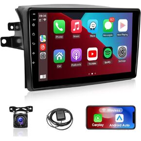 Naifay Android Car Radio for Toyota Sienna 2004 2005 2006 2007 2008 2009 2010 with Wireless CarPlay Android Auto, 2+32G 9inch IPS Touch Screen for Sienna Bluetooth FM In-dash GPS WiFi SWC Split Screen