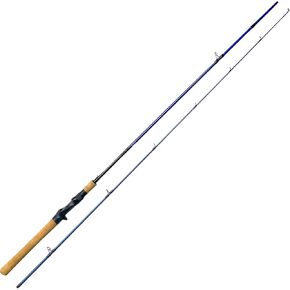 Fishing Rods, 6'6" Casting and Spinning Rod, Metal Ring Guides Fishing Rod, Medium Fast Action, 2 Piece Baitcast Rod for Travel