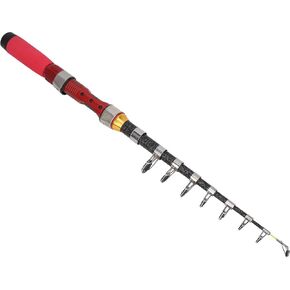 Acouto 1.9m Portable Fishing Pole Outdoor Fiberglass Telescopic Casting Fishing Rod Salmon Fishing Rod Portable Fishing Sea Pole Telescopic Ultra Short Sea Pole Throwing Pol