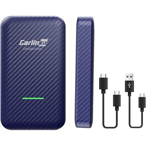 CarlinKit 4.0 CarPlay Wireless Adapter,Android Auto Wireless Dongle for OEM Wired CarPlay Cars,2025 OTA Upgrade-2 in 1,5Ghz WiFi Seamless Auto-Connect,Two Line, CPC200-CP2A for iPhone 6+/Android 11+