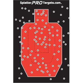 IPSC Style Splatter Targets, 12x18. Shots Burst with a Bright Splatter Upon Impact. Instantly See Your Hits and Misses!