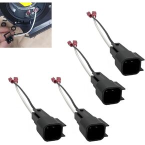 4 PCS Car Audio Speaker Wiring Harness, Car Speaker Wiring Harness Plug Connector, Car Audio Replacement Parts 72-5600, Compatible with Ford Focus Chevrolet Mazda Speaker (Black)