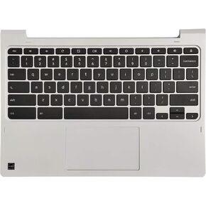 Laptop Palmrest Upper Case Top Cover with US English Keyboard Touchpad Assembly Replacement for Lenovo Chromebook 11 C330 5CB0S72816 5CB1B77634 White