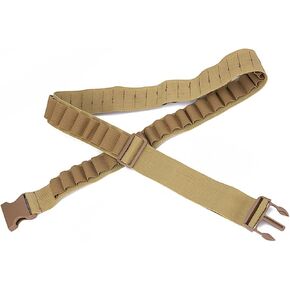 Viriber Tactical Heavy Duty Shotgun Straps 15/25 Round Ammunition Bandolier Belt 20GA and 12 GA Nylon