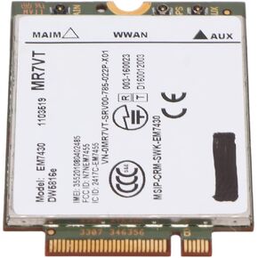 ASHATA 4G LTE Network Card, EM7430 DW5816e 4G LTE 300Mbps M.2 NIC Network Module for Dell Latitude 7280 7285 7290 7389 7390 7480 7490 E7470