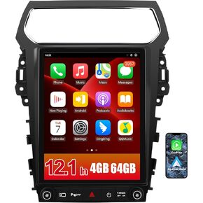 Android 13 [4G+64G] Car Radio for Ford Explorer 2011-2019, 12.1inch Touch Screen Stereo with GPS WiFi SWC Wireless Apple CarPlay Android Auto