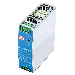 NDR-120-48 DIN Rail Power Supply 48V 2.5A 120W, Slim Single Output, 90-264VAC, UL508, for Industrial Automation, Control Systems
