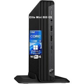 HP Elite Mini 800 G9 MFF Business Desktop Computer, 14th Gen Intel 24-Core i9-14900 up to 5.8GHz, 64GB DDR5 RAM, 4TB PCIe SSD, WiFi 6, RJ-45, DisplayPort, Type-C, HDMI, Windows 11 Pro, Vent-Hear