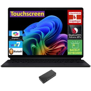 ASUS ProArt PZ13 AI Powered 2-in-1 Laptop 13.3" Touchscreen AMOLED 2.8K Display (Qualcomm Snapdragon X Plus X1P-42-100, 16GB LPDDR5X, 1TB SSD, Backlit KB, WiFi 7, Webcam, Win 11 Home) w/USB-C Dock