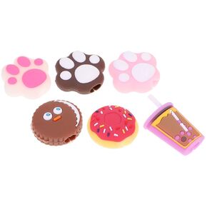 Mikikit USB Cable 6pcs Charger Cable Protector Cute Cat Paw Cable Wire Saver Silicone USB Charger Holder Cable Buddies for Cellphone and Tablet Data Lines Dsl Cable