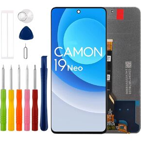 [New] Duotipa 6.8" LCD Display Screen Digitizer Assembly Replacement for Tecno Camon 19 CI6n with Technical Repair Tools Kit-Black