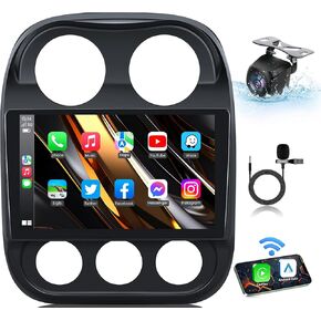 2G+64G Car Radio for Jeep Compass Patriot 2010-2016: 10.1 Inch Touchscreen Stereo Support Carplay Android Auto Bluetooth GPS WiFi SWC 1080P Camera
