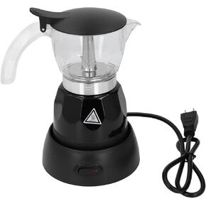 Asixxsix Electric Espresso Maker, 150ML Electric Espresso Coffee Maker, Electric mocha Pot with Detachable Base, Aluminum Electric Mocha Pot, Coffee Machine for Home Kitchen Office