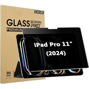 Privacy Screen Protector for iPad Pro 11 inch M4 (2024), Anti-Spy Tempered Glass Film, 1 Pack