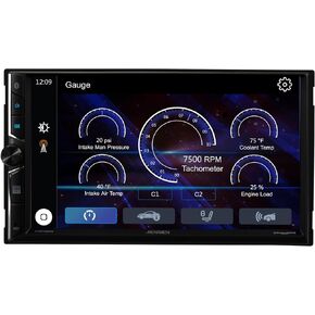 Jensen CAR714MW 7" Double-DIN Digital Multimedia Receiver with Bluetooth, CarPlay/Android Auto Compatibility