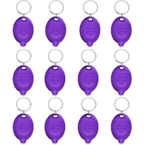 Mini UV Keychain Flashlight, Portable Black Light, 12 Lumen Ultra Bright Tiny Flashlight, Small Keychain Flashlight for Stain Detection & Scorpion Finder, Battery Included (12PCS)