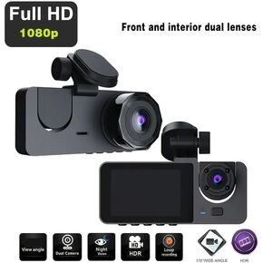 SHENGWODA 4K Dual Dash Cam, 2.0" IPS Screen, 170° Wide Angle, Front and Rear Car Camera with Night Vision, 24H Parking Mode