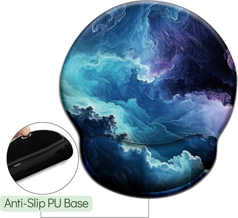 Cat Ergonomic Mouse Pad with Wrist Rest, Gaming Mouse Pad with Wrist Support, Funny Mouse Pads for Desk, Computer Mousepad with Non-Slip Pain Relief PU Base, Cute Office Desk Accessories in Saudi Arabia