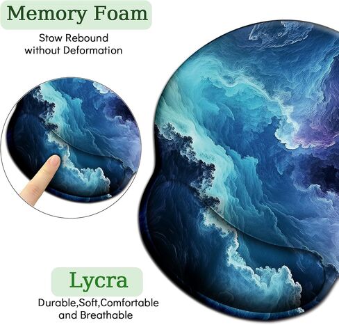 Cat Ergonomic Mouse Pad with Wrist Rest, Gaming Mouse Pad with Wrist Support, Funny Mouse Pads for Desk, Computer Mousepad with Non-Slip Pain Relief PU Base, Cute Office Desk Accessories in Saudi Arabia