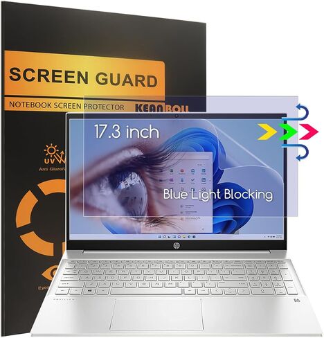 واقي شاشة الضوء الأزرق المكون من 2 حزمة ل 17.3 "HP LAPTOP/HP ENVY 17/HP PAVILION 17/HP OMEN 17 ، HP 17T 17Z 17-BY 17-CA 17-CN 17-CP 17T-CH 17T-CR 17-an مرشح شاشة حماية العين 17-CB 17-CK in Kuwait