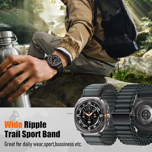 Trail Band for Samsung Galaxy Watch Ultra Bands 47mm Men/Women,Lightweight Breathable Soft Fabric Nylon Sport Strap Compatible with Samsung Watch Ultra Band for Men Women 2024 Replacement Correa Reloj in Saudi Arabia