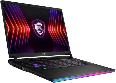 MSI 2025 GE68HX Raider Gaming 16" 144Hz FHD+ Laptop, Intel 24-Core i9-14900HX(up to 5.8 GHz), GeForce RTX 4070, 64GB DDR5 RAM, 2TB SSD, RGB Backlit, Thunderbolt 4, Webcam, W/PSD, Win 11 Pro, Black in Kuwait