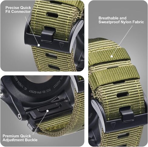 26mm Nylon Watch Band Compatible for Garmin Fenix 8 51mm/7X/6X/5X in Saudi Arabia