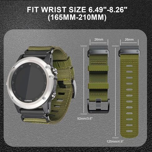 26mm Nylon Watch Band Compatible for Garmin Fenix 8 51mm/7X/6X/5X in Saudi Arabia