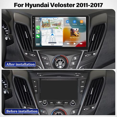 CAMECHO 2+64G Android 13 Car Stereo for Hyundai Veloster 2011-2017,CarPlay Radio & Android Auto Car Radio, 9" Touch Screen in-Dash GPS with Bluetooth WiFi RDS SWC Mirror Link in Saudi Arabia