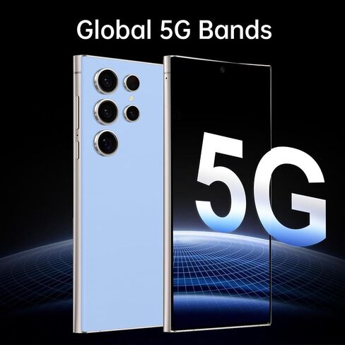 C23 Ultra 5G Unlocked Smartphone,8GB+512GB Fully Unlocked Cell Phone for Android 13 Unlocked Cell Phone 6.8" HD Screen Battery 6800mAh,48MP+108MP Camera/Dual SIM/Fingerprint Lock (Sky Blue) in Saudi Arabia
