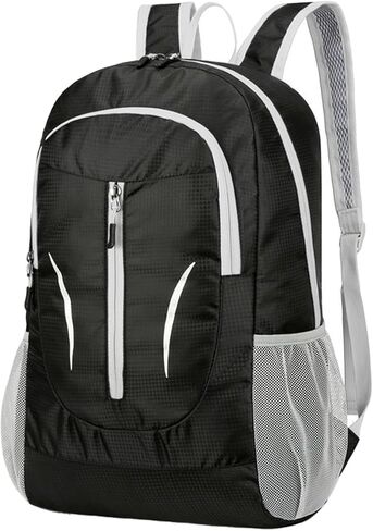 Ultra Lightweight Packable Backpack Foldable Travel Backpacks Water Resistant Collapsible Daypack for Hiking Black in Saudi Arabia