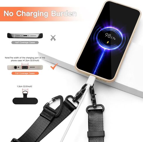 Cell Phone Lanyard Can Be Crossbody Can Hang Neck Cell Phone Case Clip Piece Chain With Lanyard in Saudi Arabia