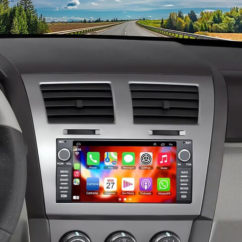 ستيريو أندرويد 13 سيارة لدودج تشالنجر 2008-2014/دودج أفنجر 2008-2014 مع Carplay و Android Auto ، 7 بوصة شاشة اللمسات الشاشة اللمسات التي تعمل باللمس مع GPS ، WiFi ، راديو FM ، كاميرا احتياطية ، SWC ، MIC in Kuwait