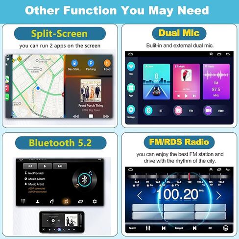 ستيريو أندرويد 13 سيارة لدودج تشالنجر 2008-2014/دودج أفنجر 2008-2014 مع Carplay و Android Auto ، 7 بوصة شاشة اللمسات الشاشة اللمسات التي تعمل باللمس مع GPS ، WiFi ، راديو FM ، كاميرا احتياطية ، SWC ، MIC in Kuwait