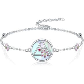 LWQQWL Camellia Flower Bracelet 925 Sterling Silver Tennis Flower Bracelet Birth Flower Jewelry for Women Girls Birthday Christmas Gifts in Kuwait