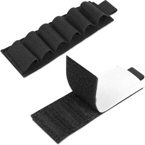 Elastic Bullets Holder with Adhesive Backing Sticker, 223 308 30-06 Shotgun Shell Holders, Gun Shell Stock Pouch with Strong Hook & Loop