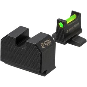 Night Fision Optic Height Fiber Optic .311-.402 Night Sight Set Designed for Smith & Wesson M&P 2.0 with RMR/507c/SRO, Swampfox Liberty/Justice, Green Front