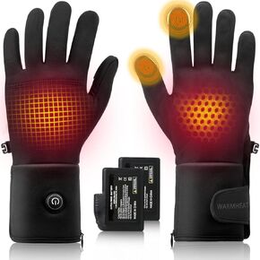 Heated Glove Liners for Men Women, Rechargeable Battery Electric Thin Heated Gloves for Indoor Running Typing Driving Daily Activities Riding Hiking Cycling Hand Warmers (L)