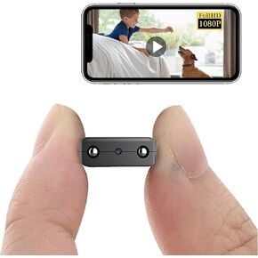 Smallest Wireless WiFi Camera,HD1080P Remote Security Camera,Portable Surveillance with Video Recording Live Feed Night Vision,AI Human Motion Detection,Remote Viewing for Camera with V380PRO APP