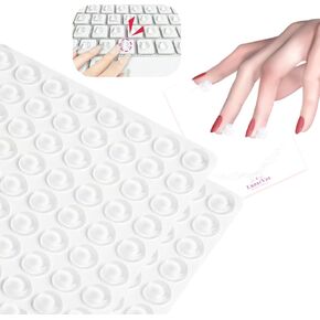 Nail Art Typing Stickers - Clear Comfortable Protection for Long Nails - Reusable Adhesive long nail keyboard cover stickers for Typing and Gaming for Laptop PC Computer Notebook Desktop (128, Medium)