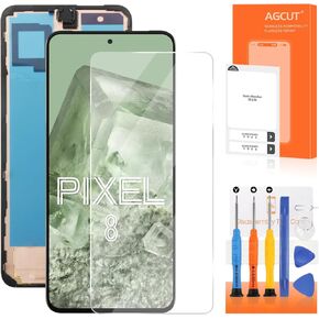 Original for Google Pixel 8 5G LCD Screen Replacement for Google Pixel 8 LCD Display GKWS6, G9BQD Screen Touch Digitizer Assembly Repair Part with Frame (with Fingerprint Function)