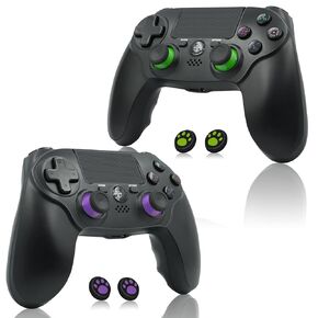 citnh wireless controller for ps4 2 pack,compatible with playstation 4/pro/slim/pc,double shock 6-axis motion sensor, sensitive touch pad,built-in speaker & 3.5mm headset jack