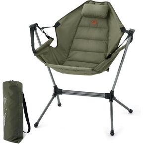 Naturehike YL11 Hammock Camping Chair, Stargaze Swinging Recliner Chair with Headrest & Carry Bag, Supports 330lbs, Portable Folding Rocking Chair for Camping Picnic Hiking Backyard