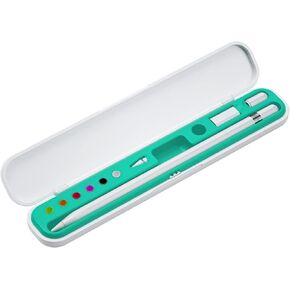 WixGear Case for Apple Pencil and Holder with Tip Storage Box for Apple Pencil 1st and 2nd Generation - Protective Carrying Case with Magnetic Cap Slot, 5 Silicone Cap Holders, Charging Adapter Slot