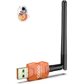 Class 1 Long Range Bluetooth Adapter for PC, QGOO USB Bluetooth Adapter for PC 5.3+EDR, Bluetooth Dongle Bluetooth Receiver Support Windows10/8.1/8/7（orange-130）